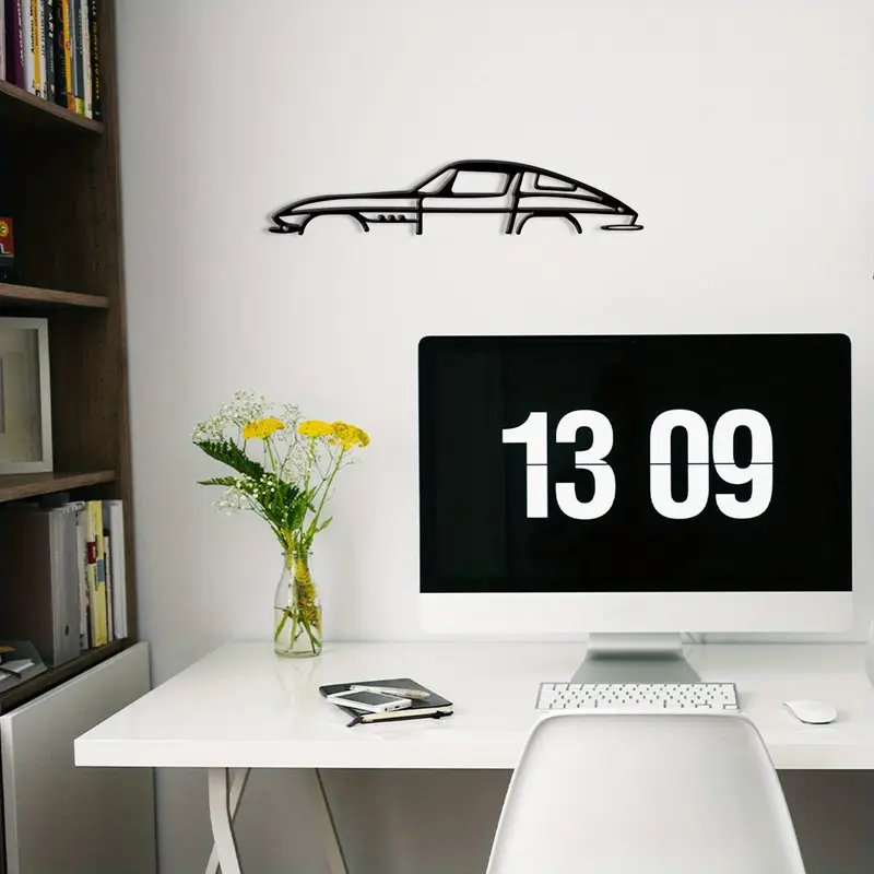 New Corvette Car Silhouette Metal Wall Sculpture