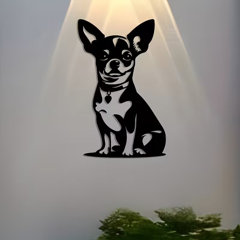 NEW Chihuahua Metal Silhouette Wall Art3