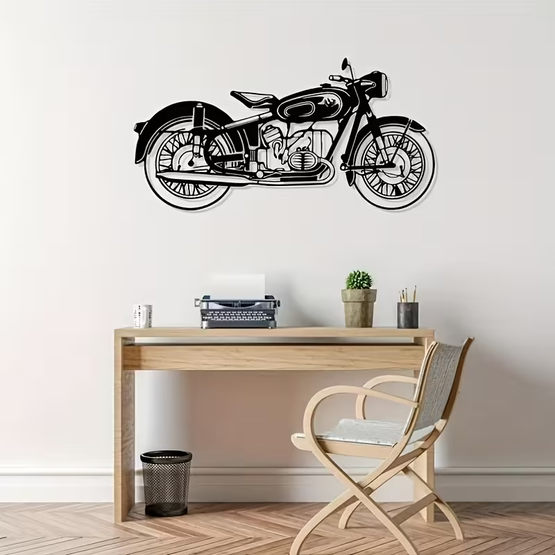 NEW Vintage Motorcycle Metal Silhouette Wall Art3