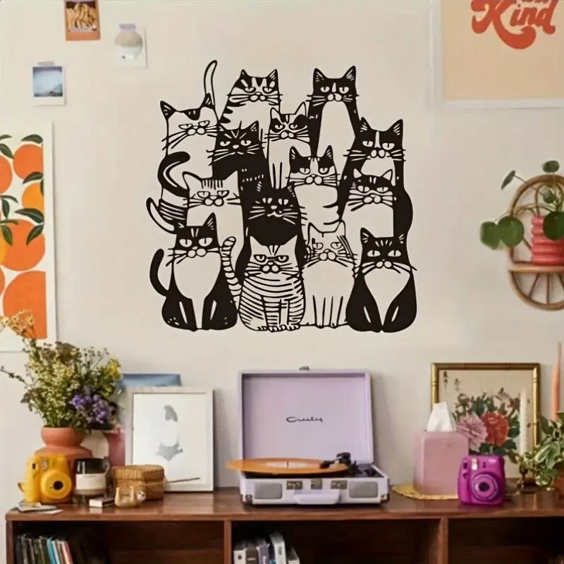NEW Cats Side-By-Side Metal Silhouette4