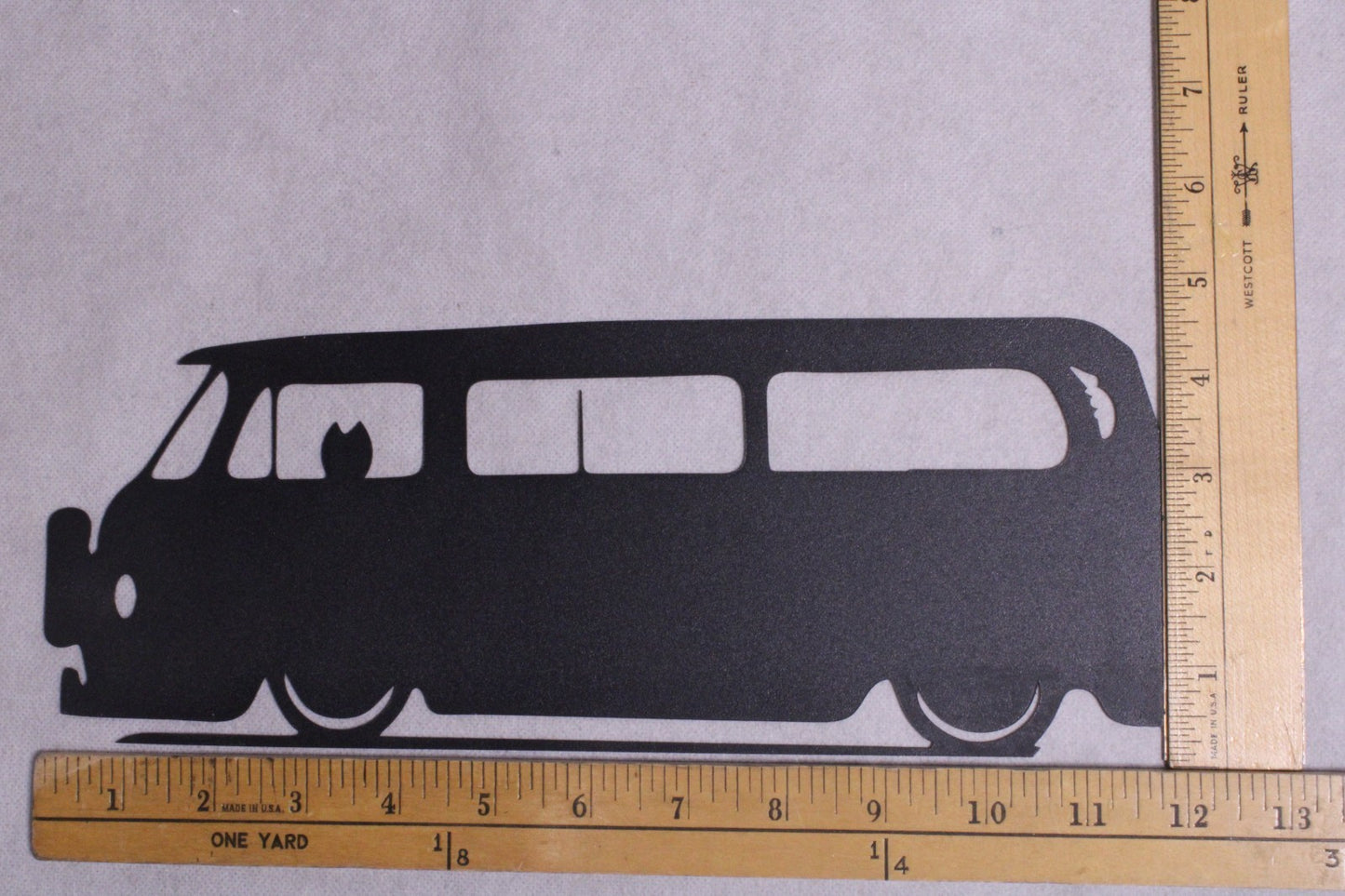 New VW Slammed Bus Silhouette Metal Wall Art2