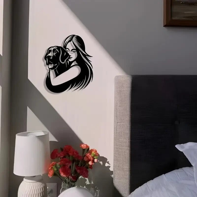 Dog Lovers Silhouette Metal Wall Art - FranksFunkyStuff