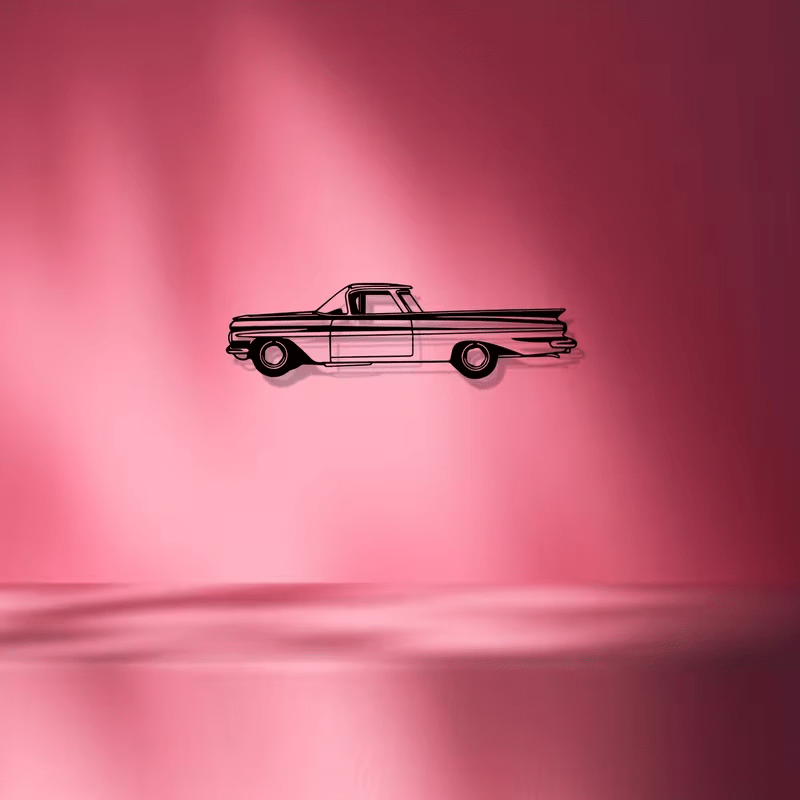NEW 1959 CHEVROLET EL CAMINO METAL Silhouette Sculpture Wall Art - FranksFunkyStuff