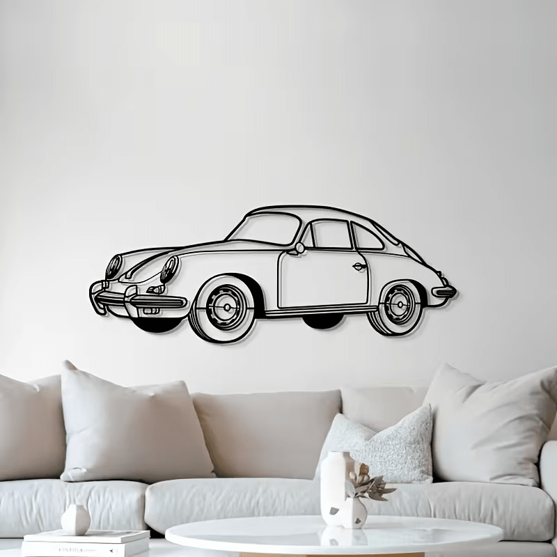 NEW 356 Porsche Car Die Cut Metal Silhouette - FranksFunkyStuff