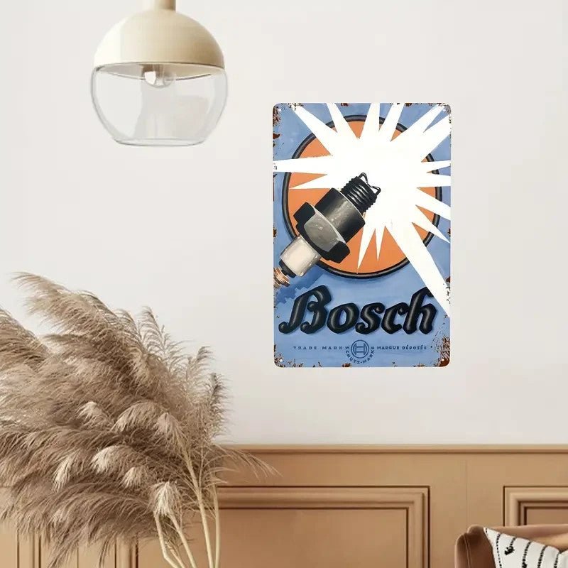 NEW Bosch Spark Plug Sign, Metal 12 x 8 - FranksFunkyStuff