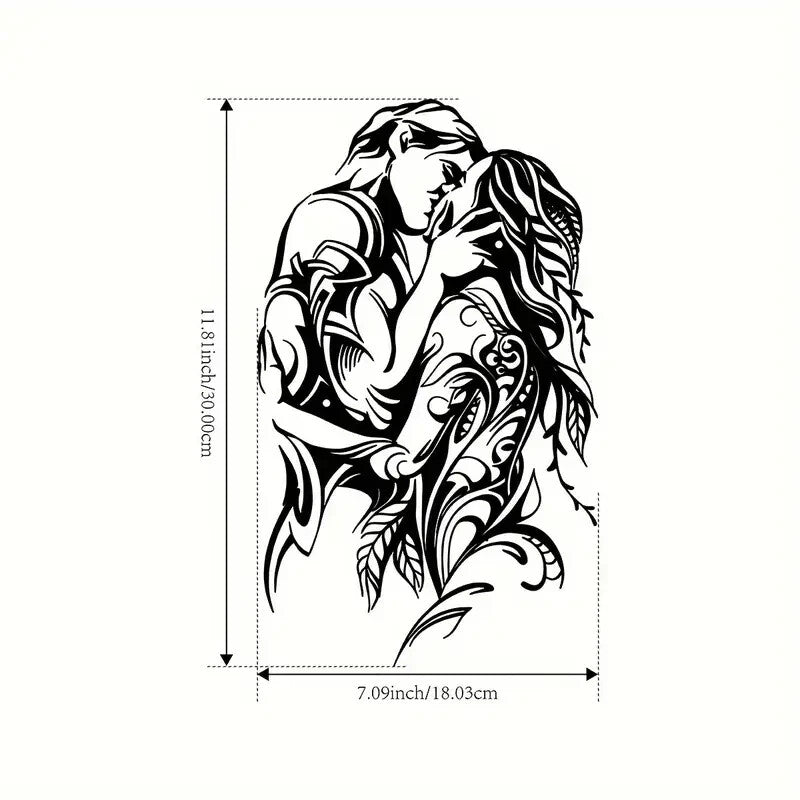 NEW Couple Hugging Metal Sculpture, Silhouette - FranksFunkyStuff
