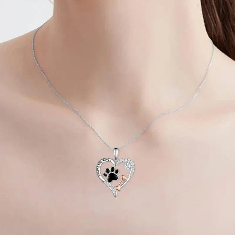 NEW Cute Dog Paw & Bone Women's Necklace - FranksFunkyStuff