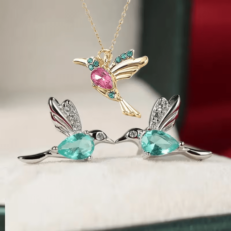 New Humming Bird Earrings & Necklace - FranksFunkyStuff