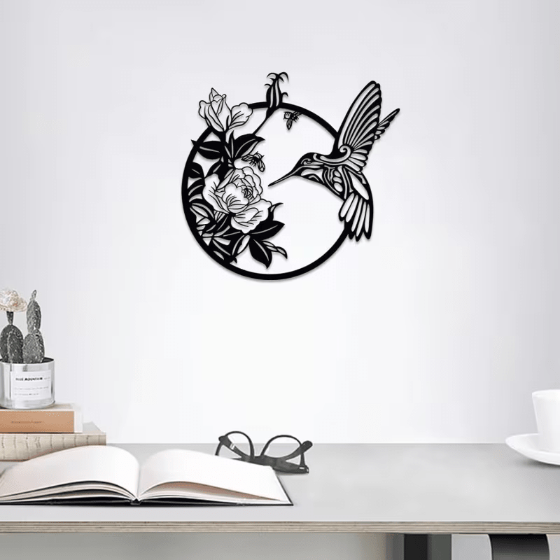 NEW Hummingbird Metal Wall Art Abstract Bird Silhouette - FranksFunkyStuff
