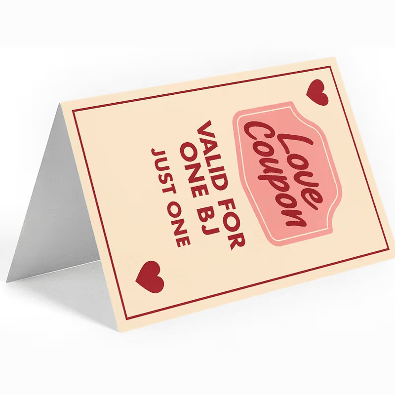 NEW Romantic Love Coupon Card for Couples, Playful Gift , FREE SHIPPING - FranksFunkyStuff