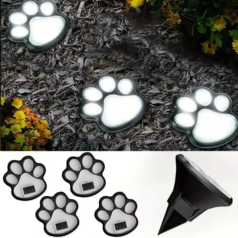 NEW Solar Dog Paw Print Lights WIRELESS - FranksFunkyStuff