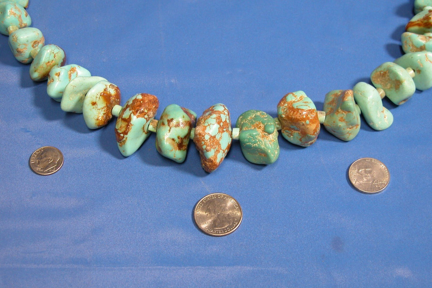 Vintage 1970's Navajo Turquoise Necklace Chunky - FranksFunkyStuff