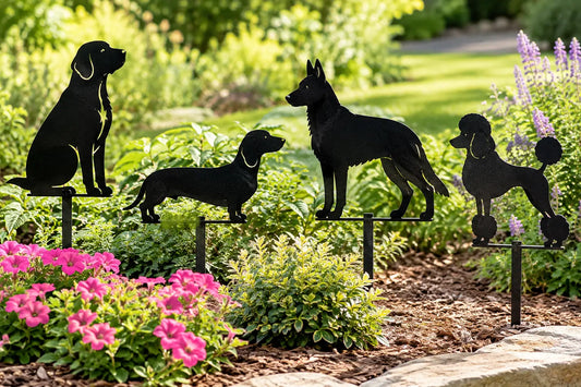 Dog Silhouette Garden Stakes That Get Noticed
