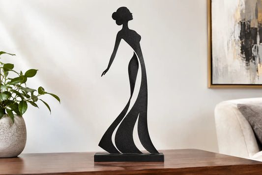 Woman Female Metal Silhouette sculpture for Bold Rooms