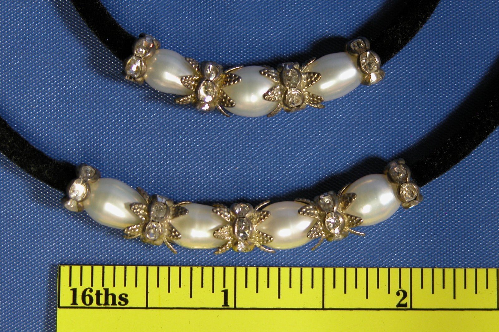 1970's Faux Pearl Matching Choker and Bracelet - FranksFunkyStuff