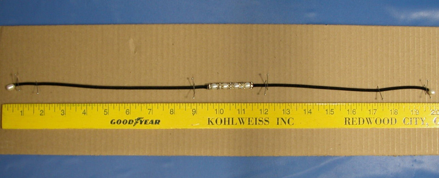 1970's Faux Pearl Matching Choker and Bracelet - FranksFunkyStuff