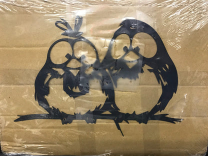 2 Birds on a Branch Metal Wall Art - FranksFunkyStuff