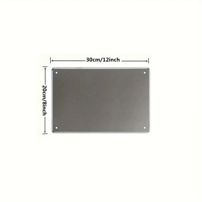 2D FlatRoom Decoration Fun Retro Metal Decorative Plate: 7.87 x 11.81 inch - FranksFunkyStuff