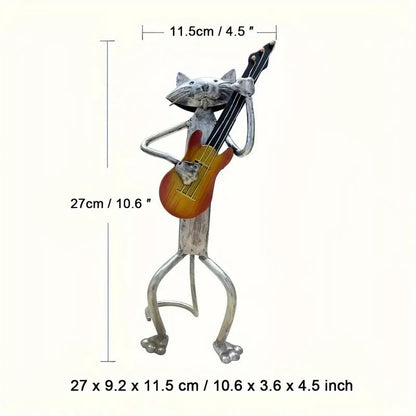 3 Piece Cat Band, Metal Sculptures