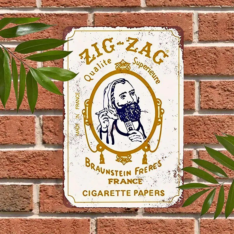 420 Zig Zag Vintage Looking Sign