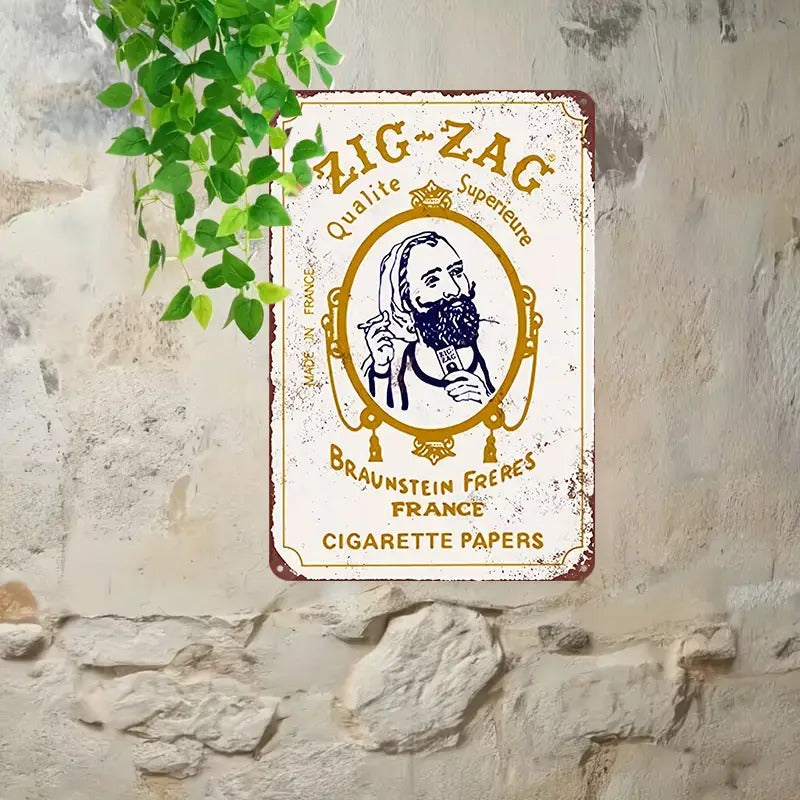 420 Zig Zag Vintage Looking Sign