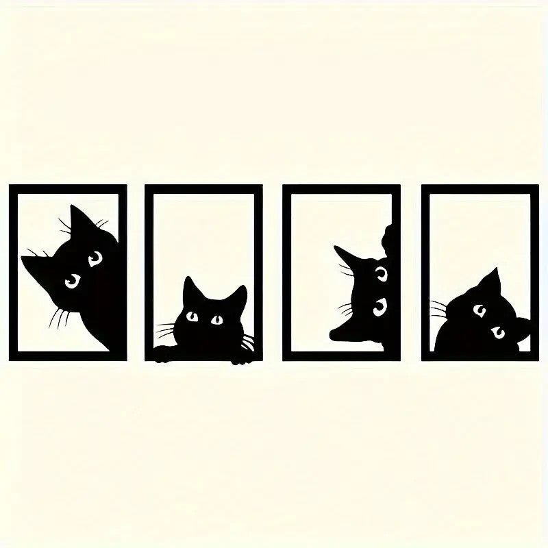 4pcs CATS/KITTENS Set Metal Wall Decor - FranksFunkyStuff