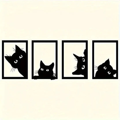 4pcs CATS/KITTENS Set Metal Wall Decor - FranksFunkyStuff
