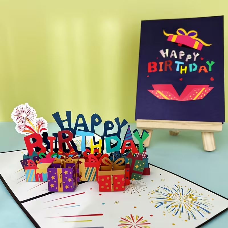 Pop-Up Happy Birthday  Card , Cartoon Theme4