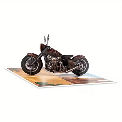 NEW  3D Pop-Up Motorcycle Greeting Card4
