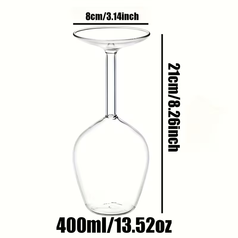 NEW Inverted Wine Glass, Unique Shape And Eye-Catching Design1