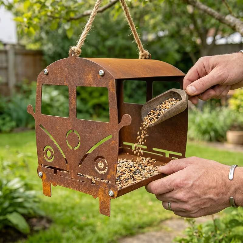 NEW Bird House Volkswagen Bus Rusty Metal Design4