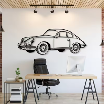 NEW Vintage European Car Metal Silhouette Wall Art0