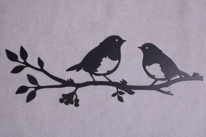NEW  5 Birds On 2 Branches Metal Wall Decorations3