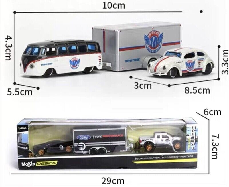Maisto Design "Team Hauler" Volkswagen Van "Samba"/Volkswagen Beetle w/trailer9