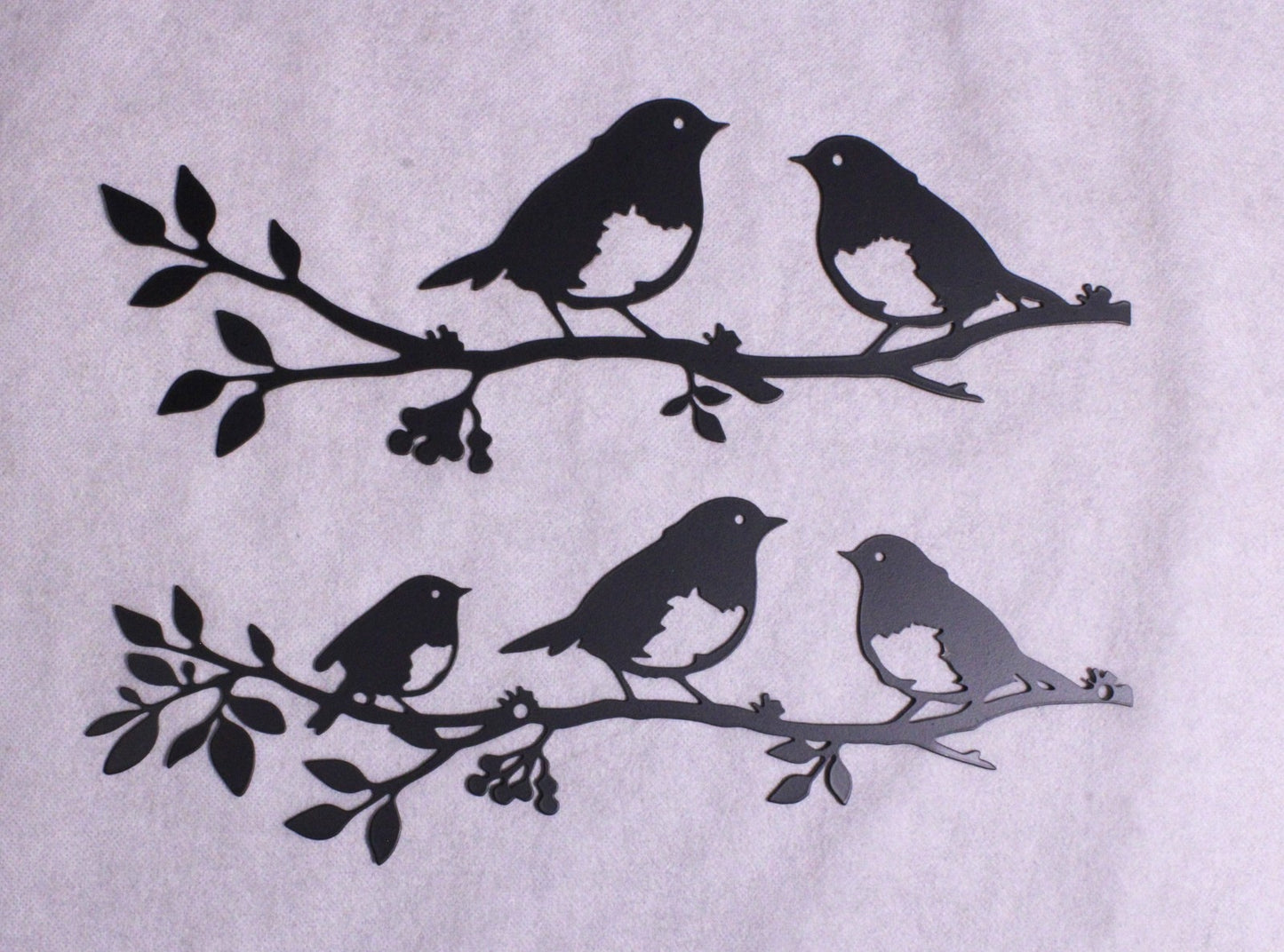 NEW  5 Birds On 2 Branches Metal Wall Decorations0