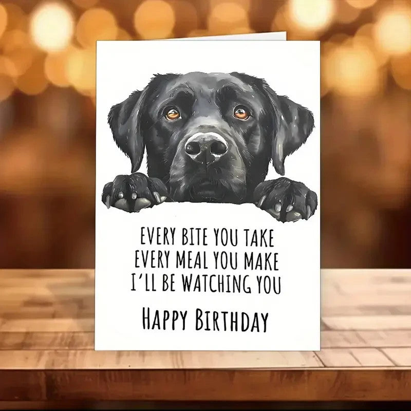 NEW Birthday Card, Funny Black Labrador Birthday Card5