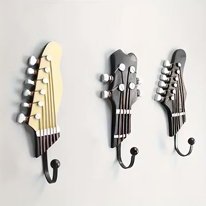 NEW  Guitar-Shaped Wall Hook, Hat, Coat hanger  (Set of Three)5