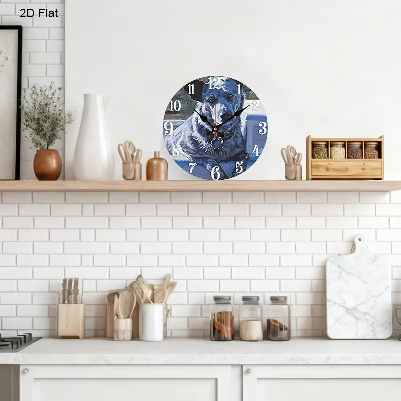 NEW Australian Cattle Dog Clock 10 Inch Round1