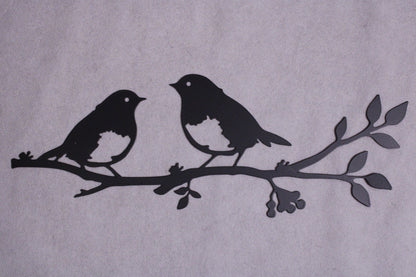 NEW  5 Birds On 2 Branches Metal Wall Decorations2