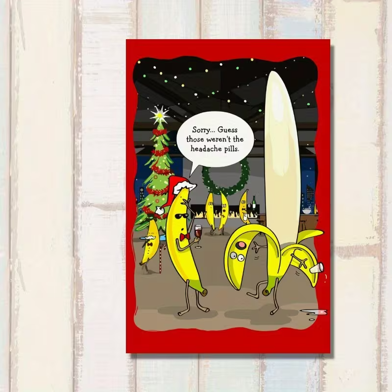 Funny Banana Peel Christmas Card3