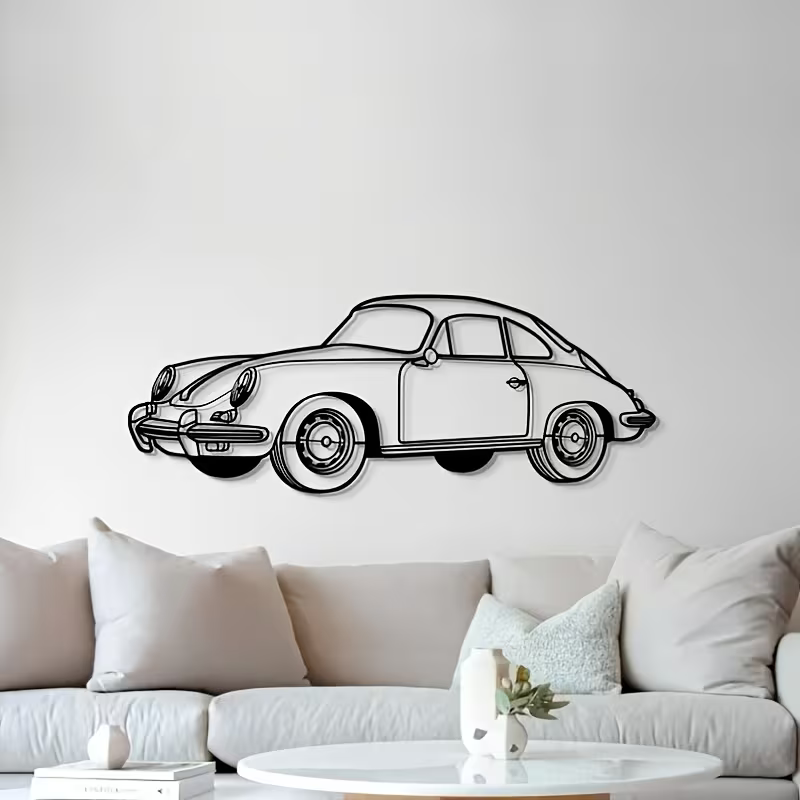NEW 356 Porsche Car Die Cut Metal Silhouette 6