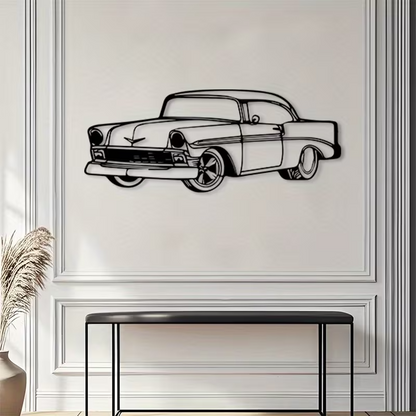 NEW Vintage 1956 Chevy Classic Metal Silhouette Wall Art3