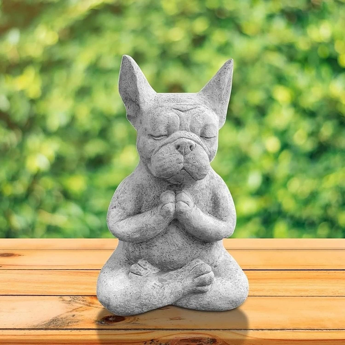NEW Meditating French Bulldog Figurine Zen ,Yoga,  Buddha Statue0
