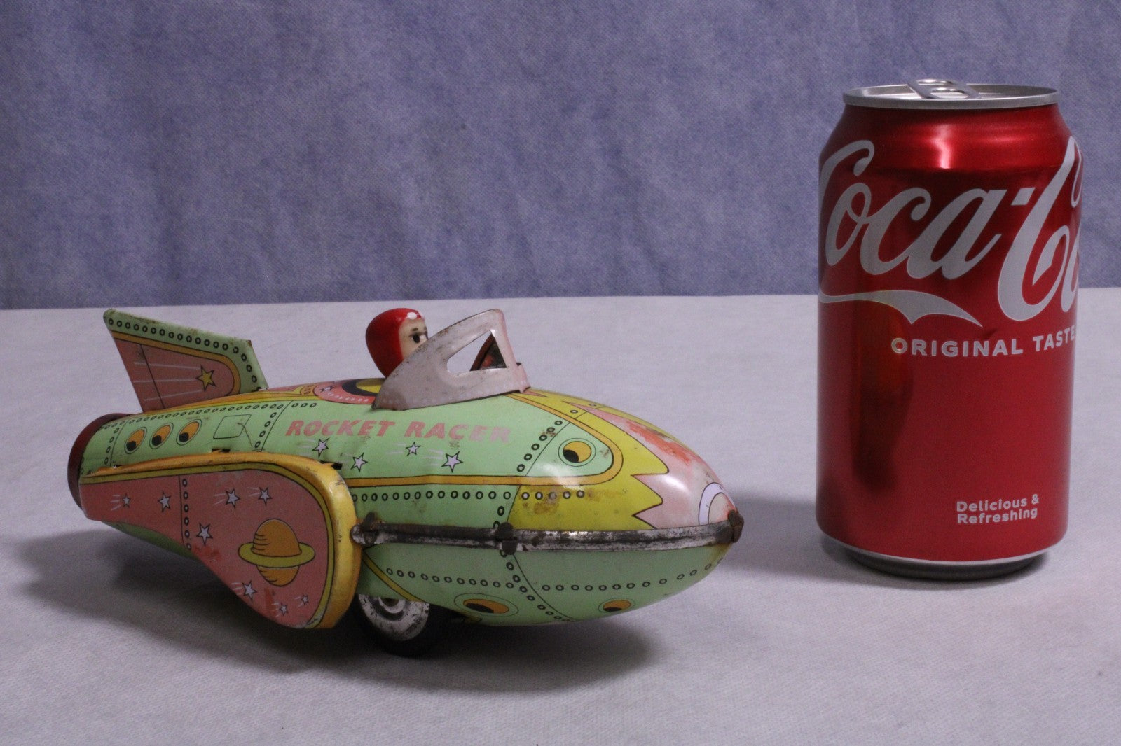 Vintage Schylling Rocket Racer  Friction Drive Tin Toy "Rocket Racer"7