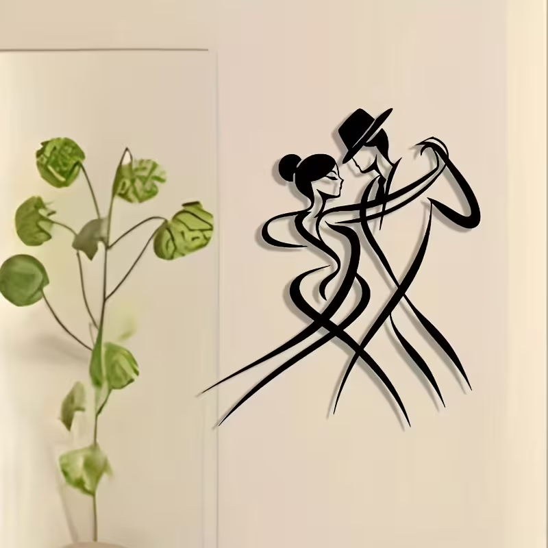 NEW Dancing Couple Metal Silhouette Wall Art2