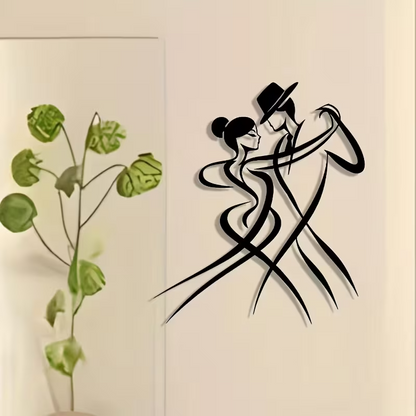 NEW Dancing Couple Metal Silhouette Wall Art2