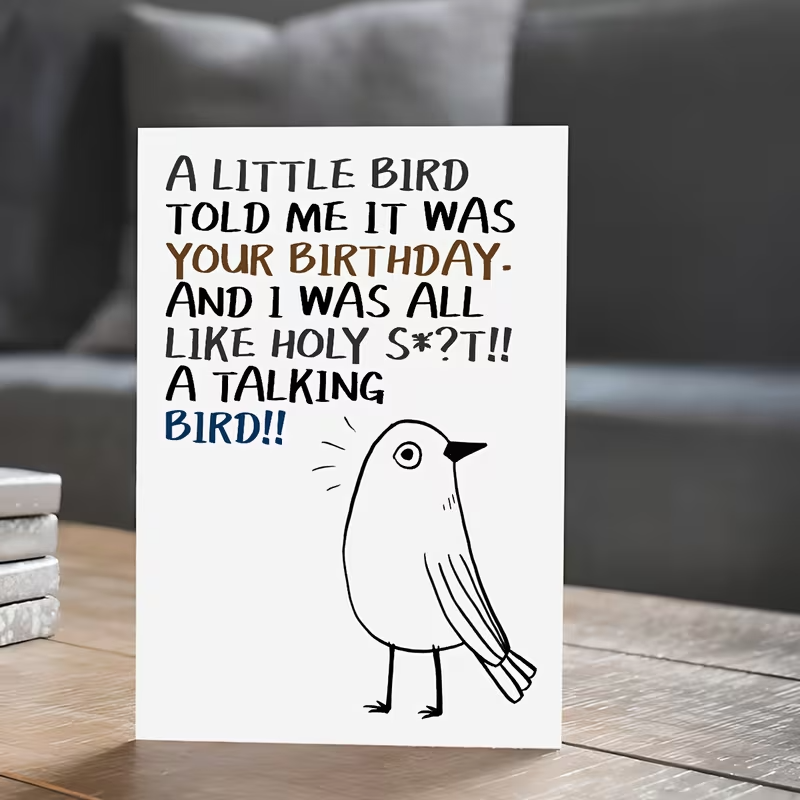 Charming Bird-Themed Birthday Card with Envelope3