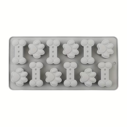 NEW Silicone Mold for Baking with 14 Bone-Shaped Paw Designs0