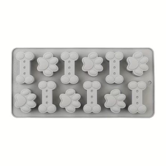 NEW Silicone Mold for Baking with 14 Bone-Shaped Paw Designs0