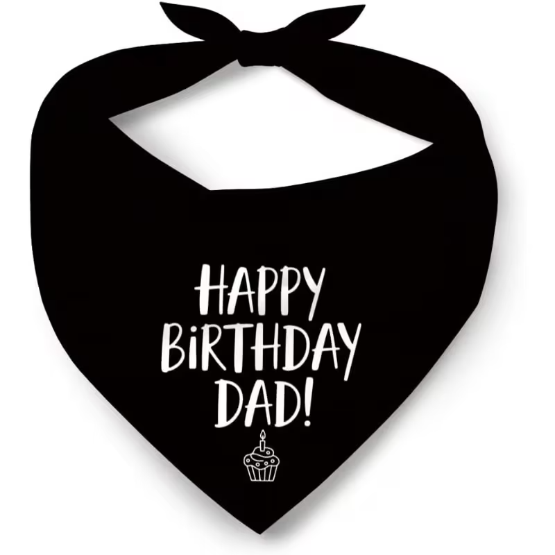 NEW Dog Bandana 24.8 X 11 Inches "Happy Birthday Dad" 0